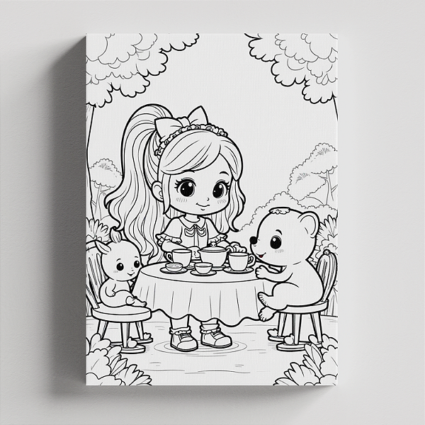 Quadro Canvas para Pintura Picnic/Piquenique