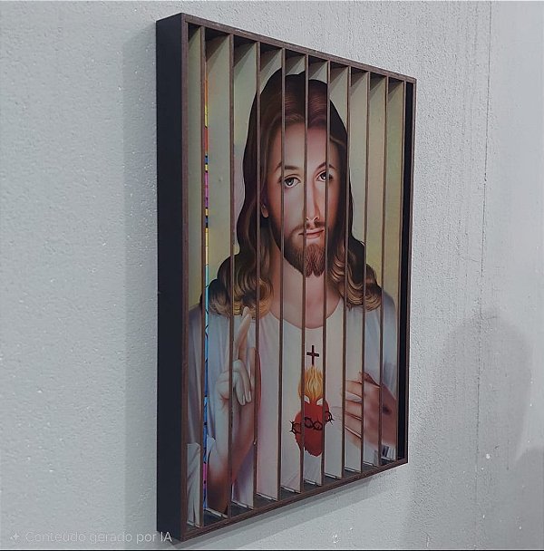 Quadro 3 Faces Personalizado - 31x41cm - MDF + Impressão UV