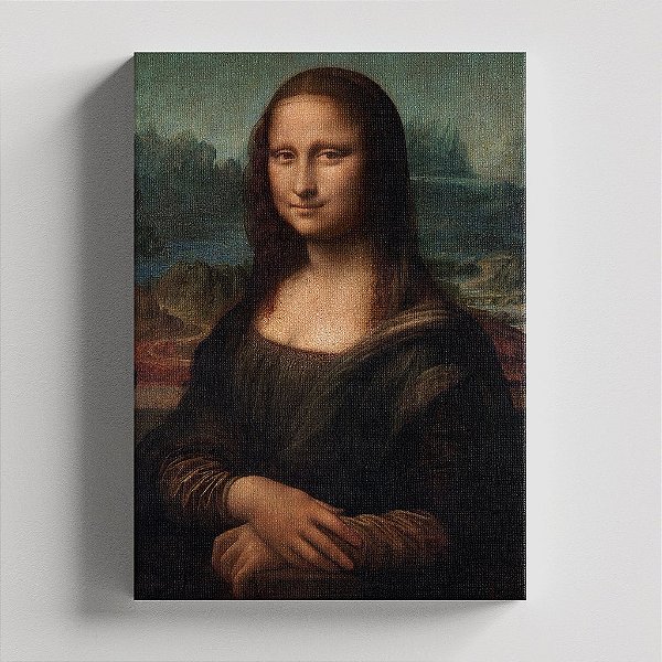 Quadro Canvas Mona Lisa 30cmX45cm Borda Infinita CHASSI 2cm OUTLET