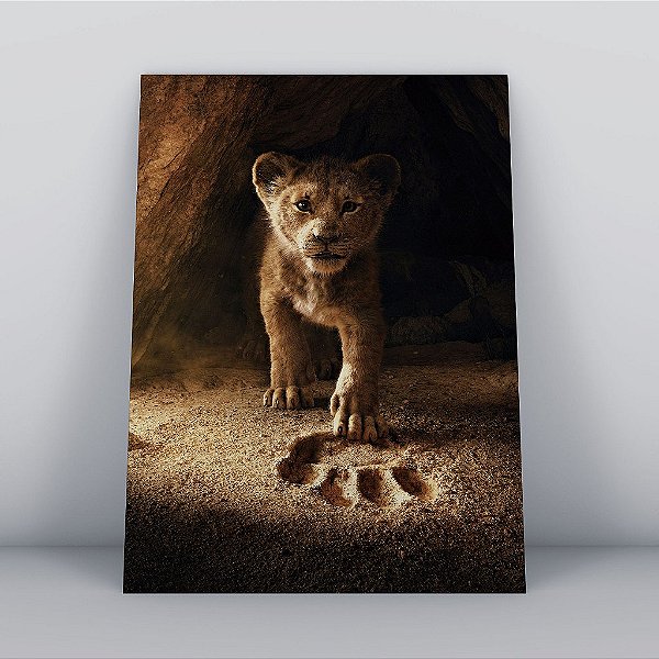 Quadro Canvas Leão Filhote 60cmX90cm Borda Infinita CHASSI 2cm OUTLET