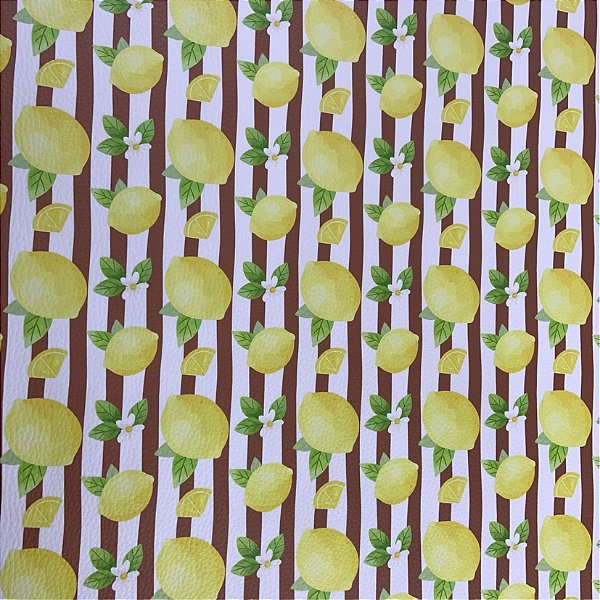 Sintético Doll/Dollaro Limão Siciliano Listras/ Caramelo 50cm