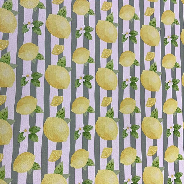 Sintético Doll/Dollaro Limão Siciliano Listras/ Pistache 50cm