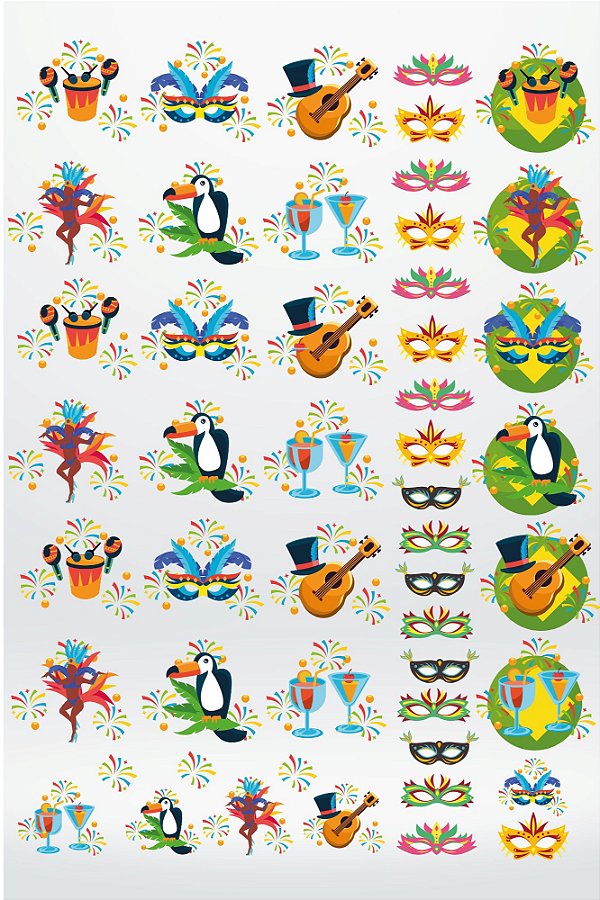 DTF UV Tamanho A3 (29x41cm) - CARNAVAL