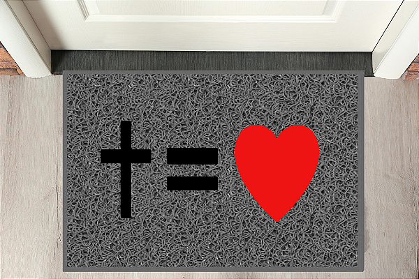 Capacho Cinza Estampado