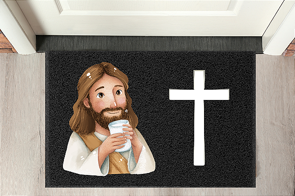 Capacho Preto Estampado