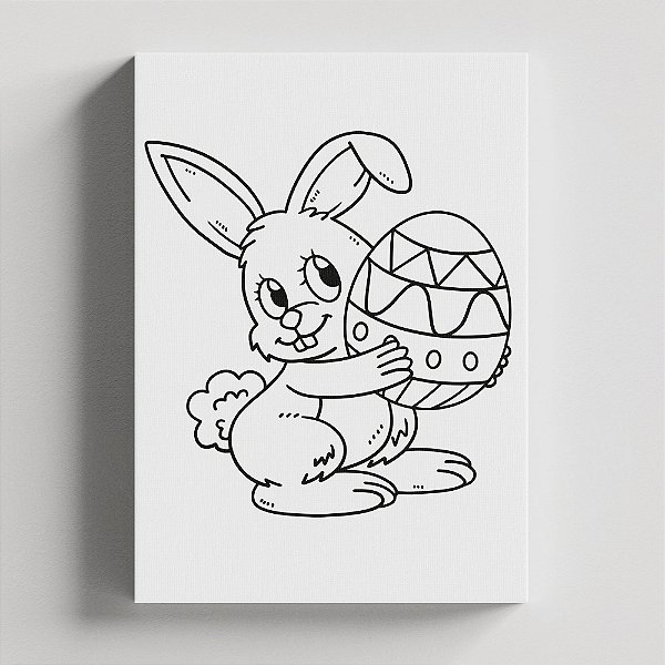 Quadro Canvas para Pintura Páscoa 15x20cm (Vários Modelos)