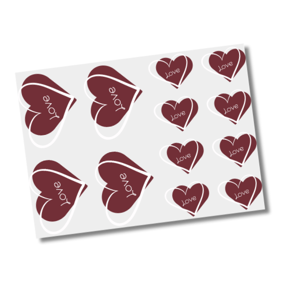 DTF UV Tamanho A5 (21x15cm) - Love