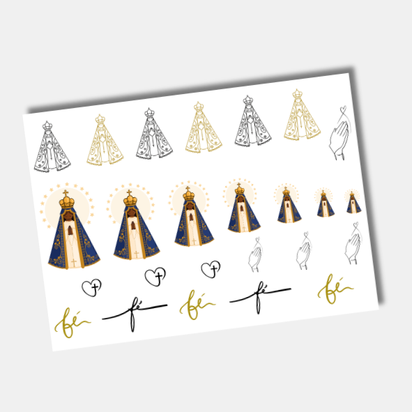 DTF UV Tamanho A5 (21x15cm) - Nossa Senhora