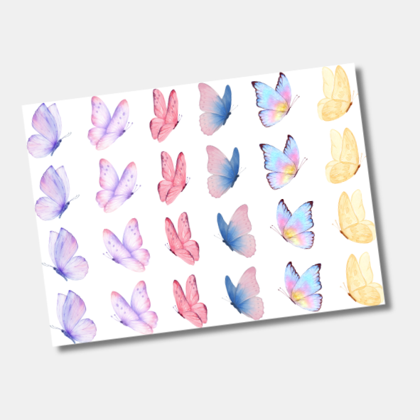 DTF UV Tamanho A5 (21x15cm) - Borboletas/Butterfly