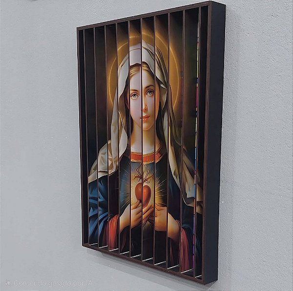 Quadro 3 Faces Personalizado - 60x80cm - MDF + Impressão UV