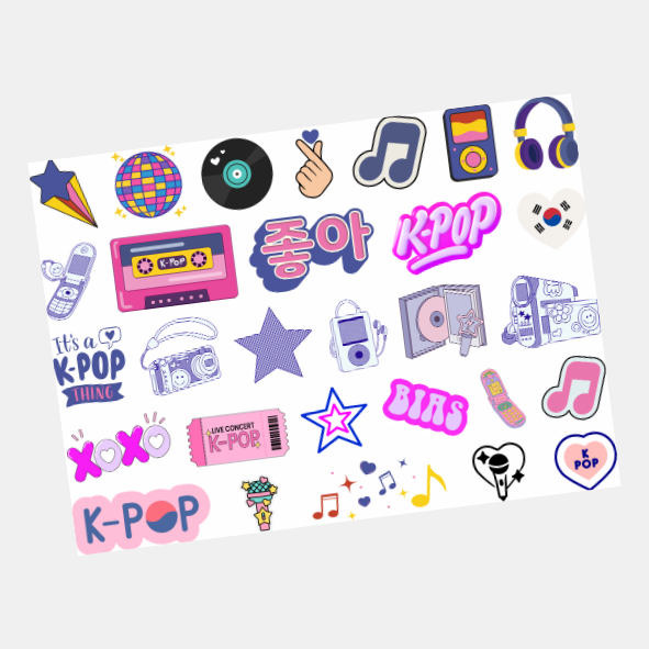 DTF UV Tamanho A5 (21x15cm) - Kpop