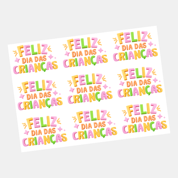 DTF UV Tamanho A5 (21x15cm) - Dia das Crianças (VARIOS MODELOS)