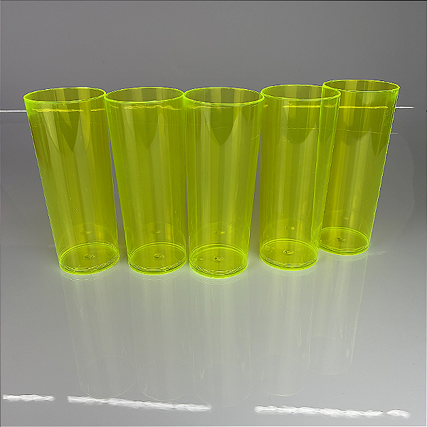 Copo Long Drink Plástico 350ml - Kit 5 Unidades