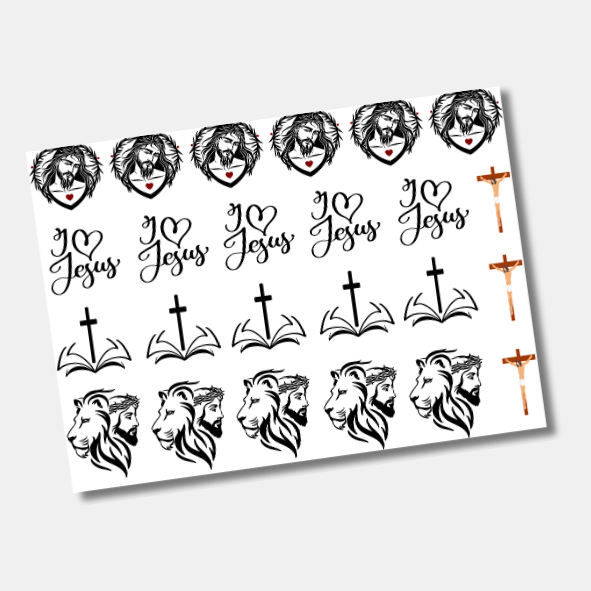 DTF UV Tamanho A4 (29x21cm) - Jesus Cristo