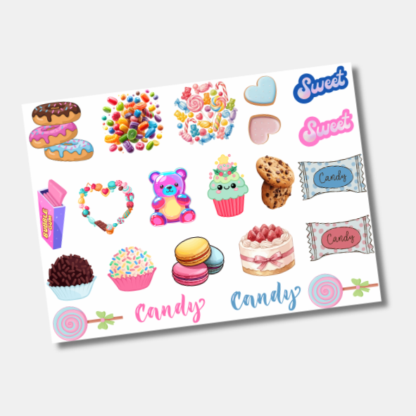 DTF UV Tamanho A5 (21x15cm) - Candy