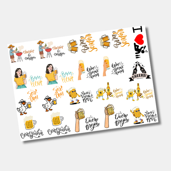 DTF UV Tamanho A4 (29x21cm) - Cerveja
