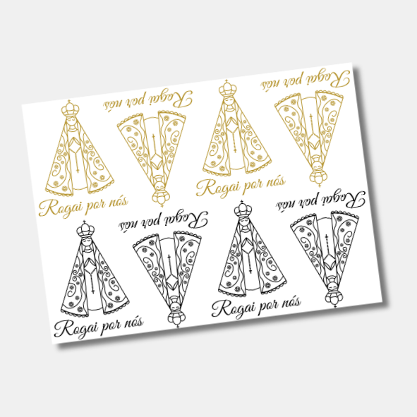 DTF UV Tamanho A5 (21x15cm) - Nossa senhora Vazada