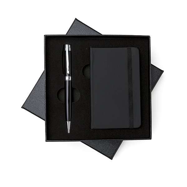 Kit Executivo 2 Peças - Caneta metal + Moleskine com Pauta