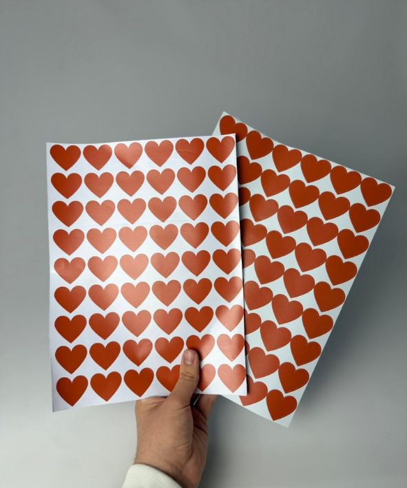 Adesivos Stickers Corações - 108 unidades