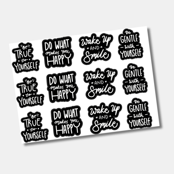 DTF UV Tamanho A5 (21x15cm) - Frases Motivacionais Inglês 5