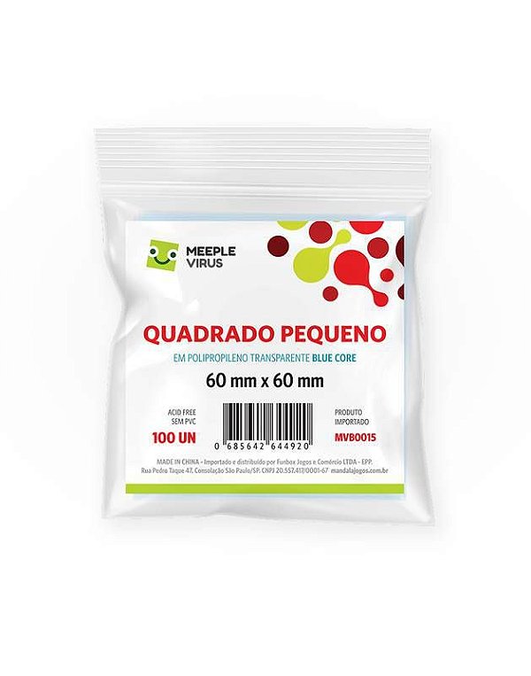 Sleeves Quadrado Pequeno 60 X 60 Mm (Blue Core)