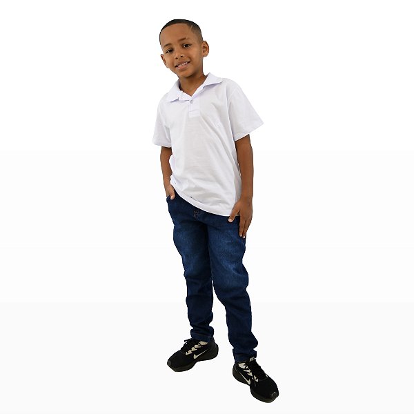 CALÇA JEANS INFANTIL BOLSO TRADICIONAL MASCULINA