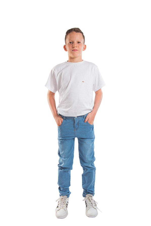 CALÇA JEANS JUVENIL BOLSO TRADICIONAL MASCULINA