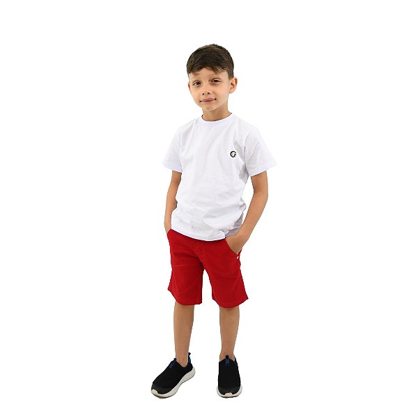 BERMUDA COLOR INFANTIL COM BOLSO EMBUTIDO MASCULINA