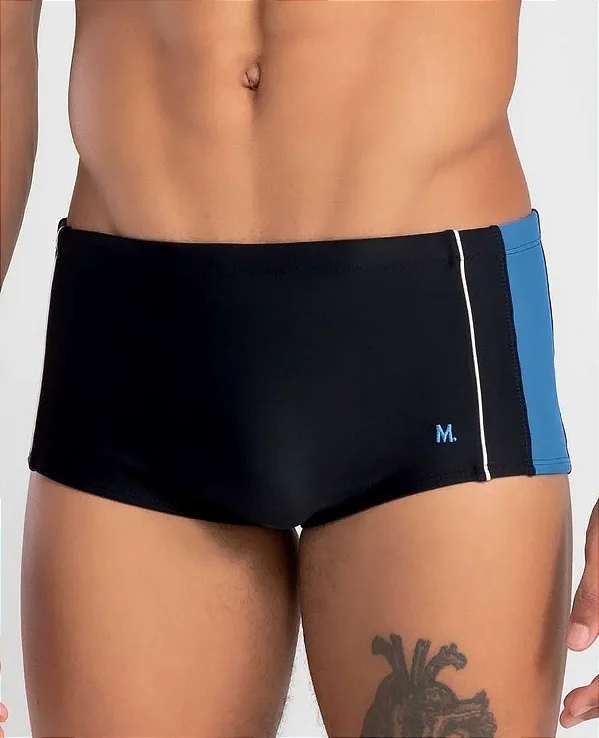 SUNGÃO LISO COM RECORTES E VIVO LATERAIS PRETO