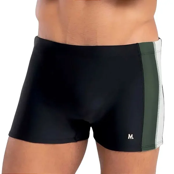 Sunga Mash Boxer Lisa com Recorte Lateral Adulto