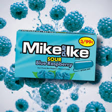 Mike and Like SOUR BLUE RASPBERRY 22g - EUA