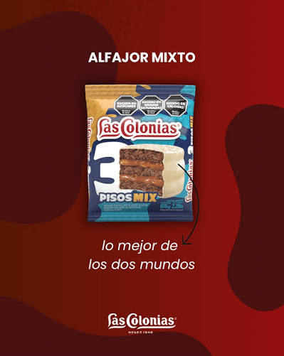 Alfajor Las Colonias Mix 65g - Argentina