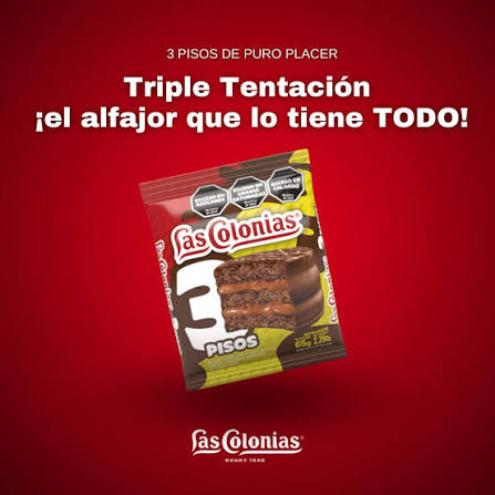 Alfajor Las Colonias Negro 65g - Argentina