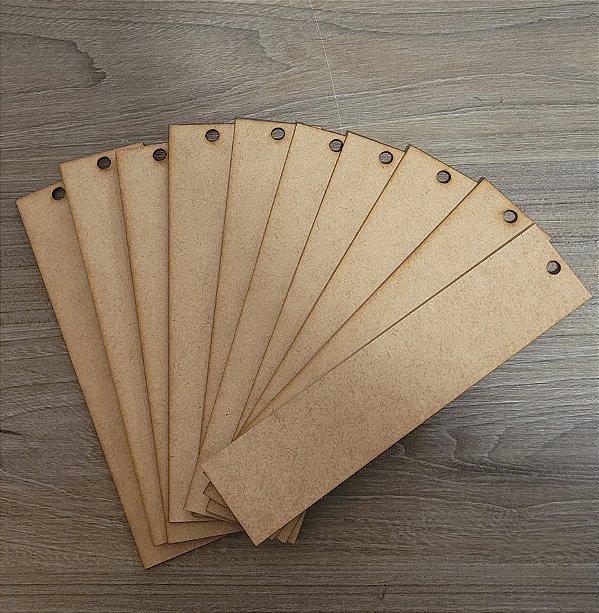 Marcador de pagina em MDF - kit com 10 peças