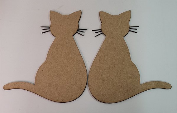 Aplique DUPLA GATOS em 3mm MDF