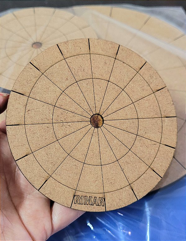Base giratória com marcação 20 cm com rolamento