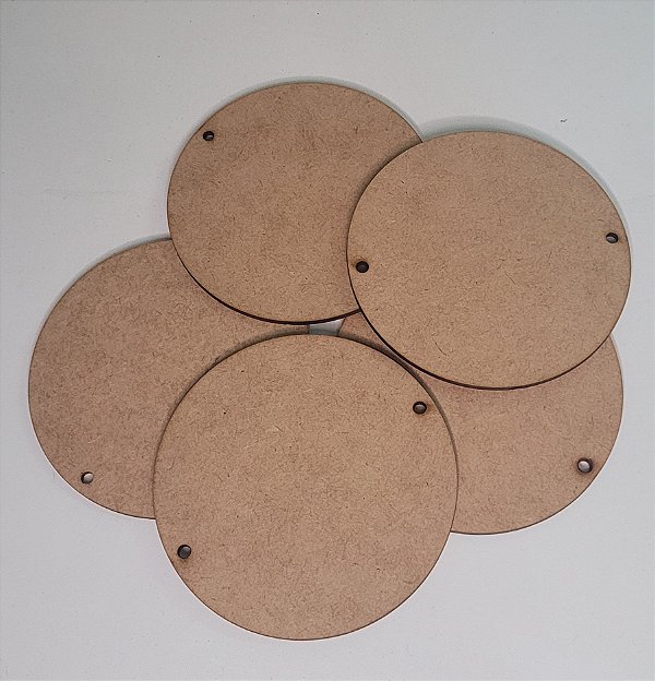 Disco 10cm c/ 2 furo - kit com 5 peças