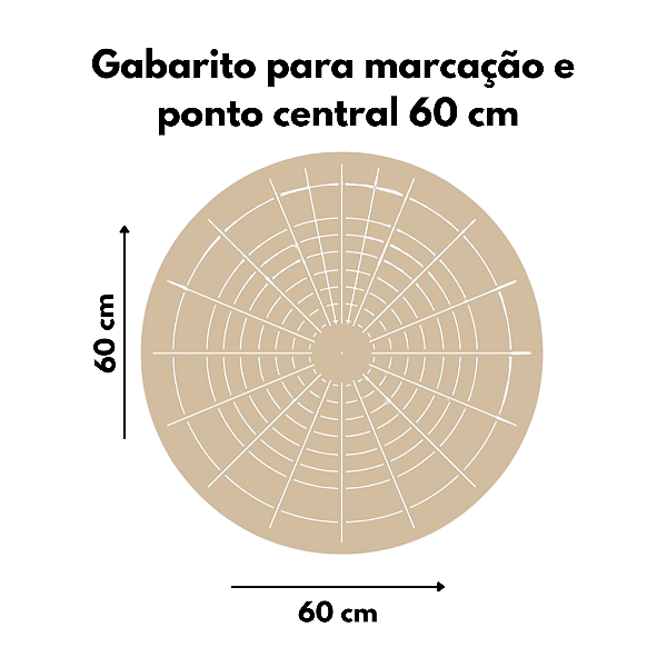 Gabarito para marcação e ponto central 60cm