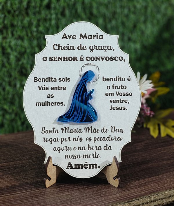 Lembrança oração Ave Maria - Nossa Senhora