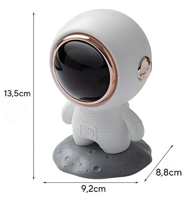 Mini Caixa De Som Astronauta Sem Fio TWS 3W Inova RAD-12600
