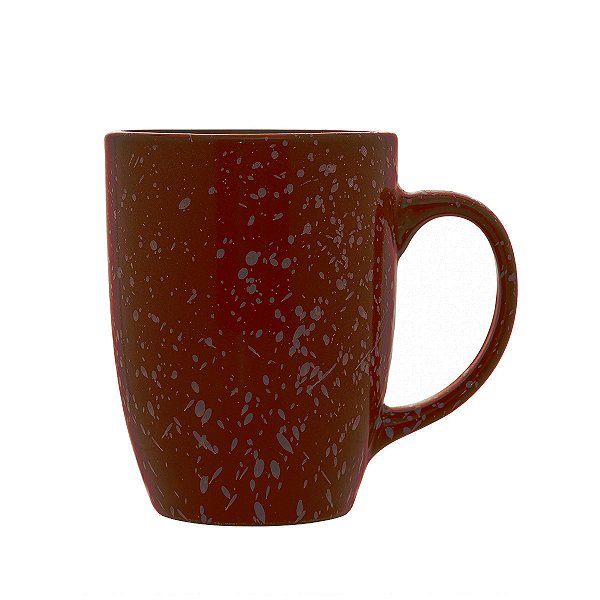 Caneca de Cerâmica Flocos Marrom 270ml Lyor