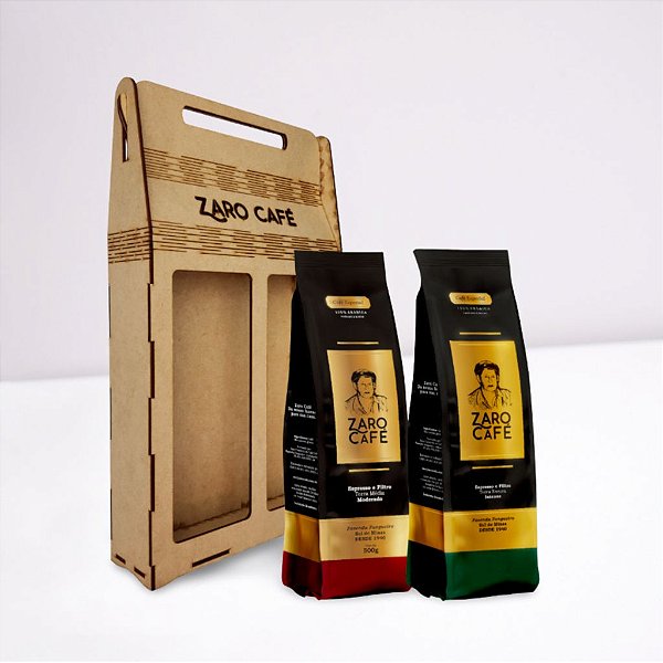 Kit Presente Zaro Café Especial Moderado e Intenso Moído 1kg