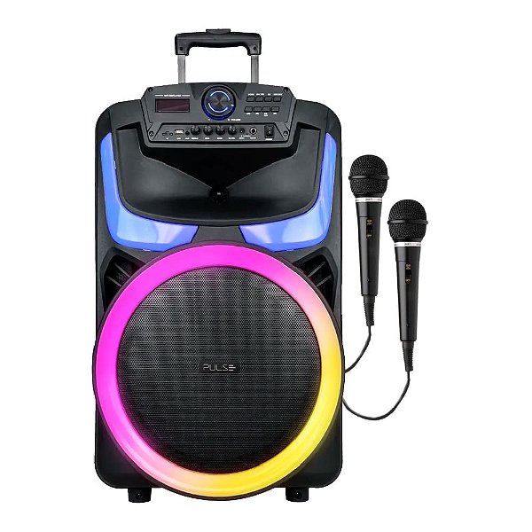 Caixa de Som Portatil Pulse Burts SP404 15" Pol Bluetooth 850W - 2 Mic