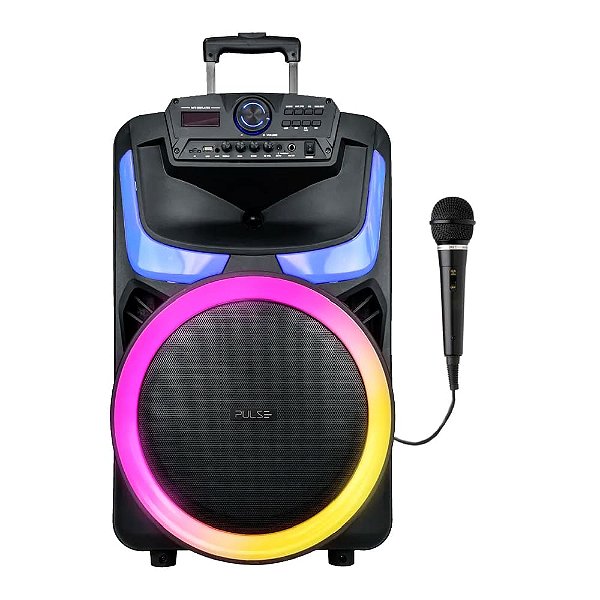 Caixa de Som Portatil Pulse Burts SP404 15" Pol Bluetooth 850W - 1 Mic