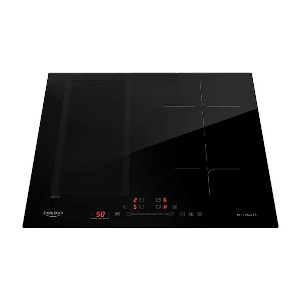 Cooktop de Indução Dako Diplomata 4 Bocas Zonas Flexivel Preto - 220v