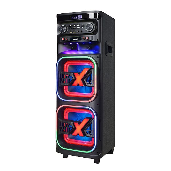 Caixa de Som Amvox ATX2108M Quadradinho 10" pol TWS / Radio FM - 2100W