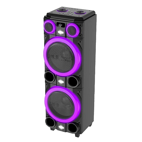 Caixa de Som Torre Pulse SP518 Double 10 TWS Bluetooth-2000W
