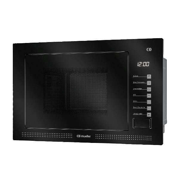 Micro-ondas de Embutir Mueller 25 Litros Preto  Painel Digital 1400w MME25K -127v