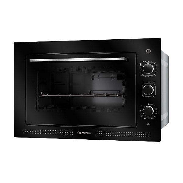 Forno Elétrico de Embutir Mueller 50 Litros Preto Fosco com Painel Digital MFE50k-127v