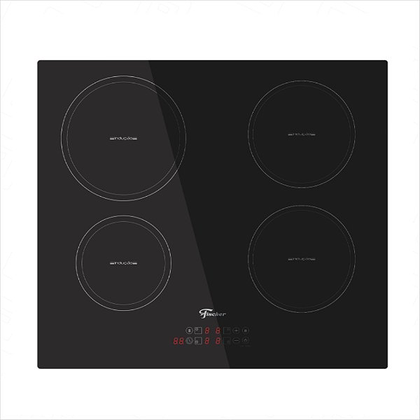 Cooktop de Indução 4 Bocas Fischer Vitrocerâmica com Touch Screen-220V